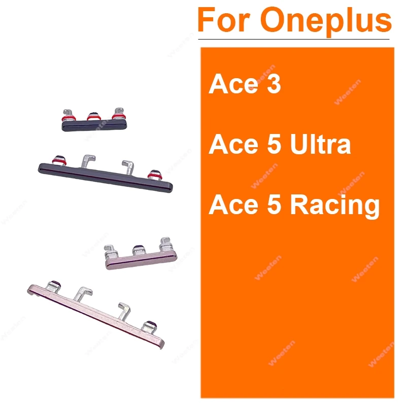 Power Volume Button ON OFF Power Volume Keys Up Down Side Buttons For OnePlus 1+ Ace 3 Ace 5 Ultra Racing Repair Parts