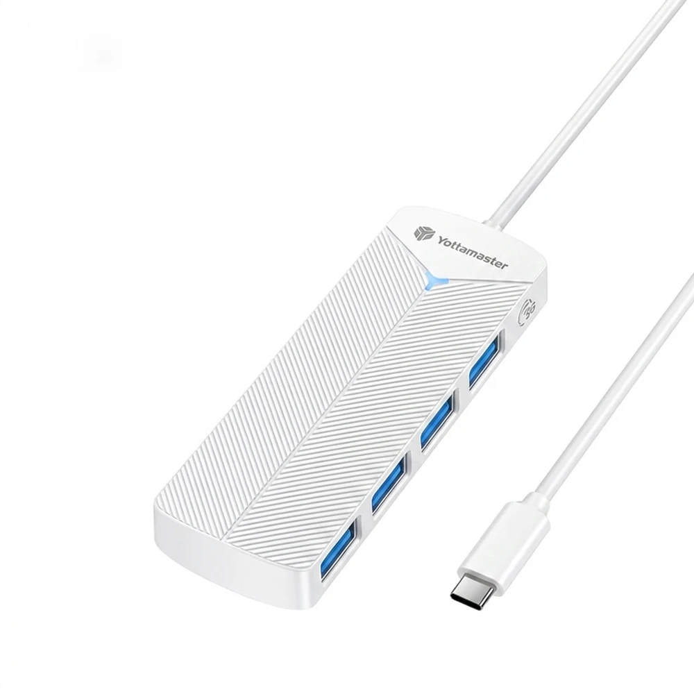 Yottamaster 5 Gbit/s 4-in-1 USB3.0-Hub, USB-HUB-Adapter, Erweiterungsdock, ultraflacher OTG-Adapter Typ C für PC, iOS, Computerzubehör