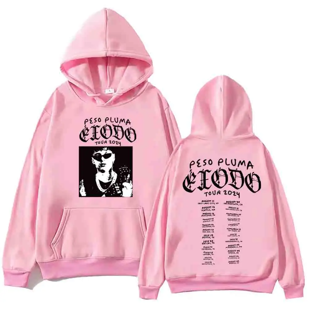 เงินเปโซ Pluma Exodo Tour 2024 Hoodie Harajuku Hip Hop เสื้อชายหญิงเสื้อกันหนาว