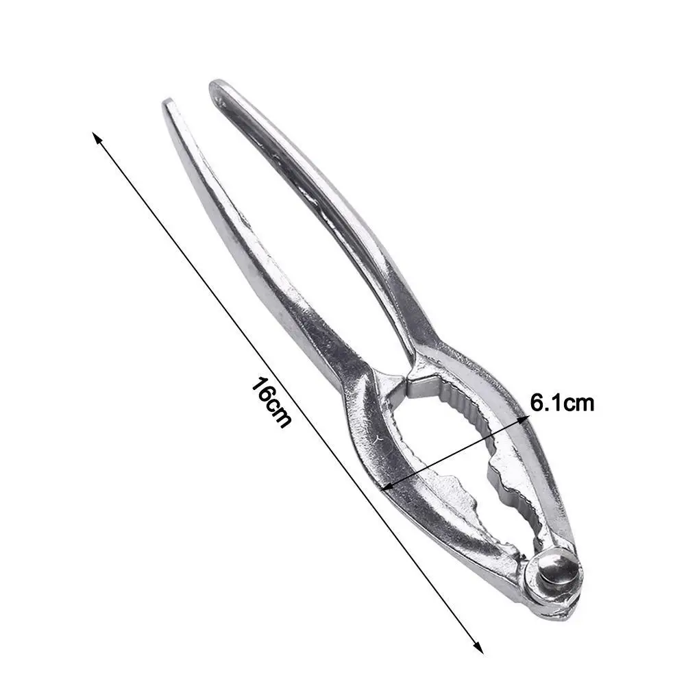 كسارات البندق للمكسرات فتاحة المأكولات البحرية المعدنية مع أدوات كسارة البندق الضيقة لأطعمة الكستناء والمأكولات البحرية والجوز ذو طيات كليب T8M7