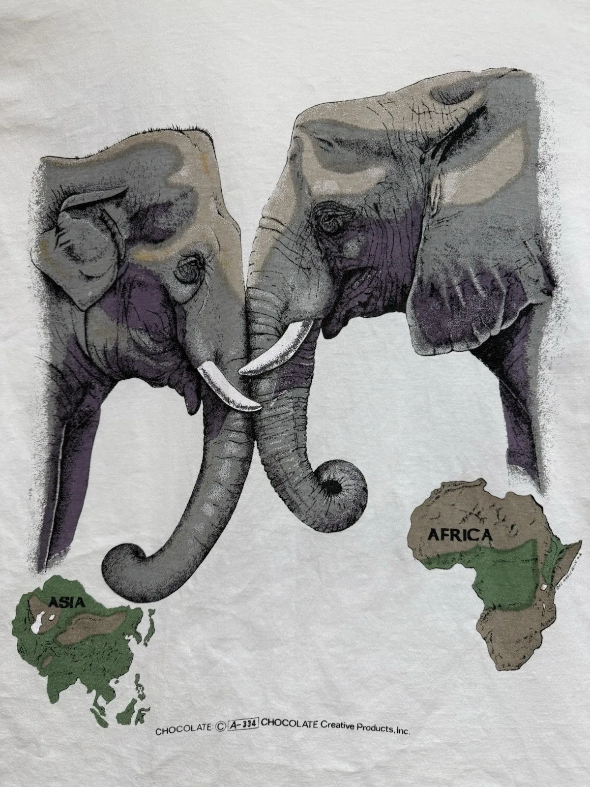 تي شيرت كلاسيكي لحفظ الفيل في التسعينيات ©️ '92 هارليكوين إن جي. ~ XL 24 بوصة × 27 بوصة #1