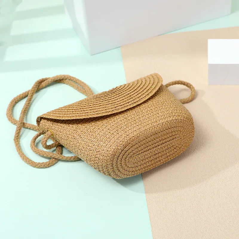 Crossbody Flap Bag - Weave Style Purse with Thin String Strap (Small Essentials Organizer for Phone/Keys/Cosmetics Women Daily)