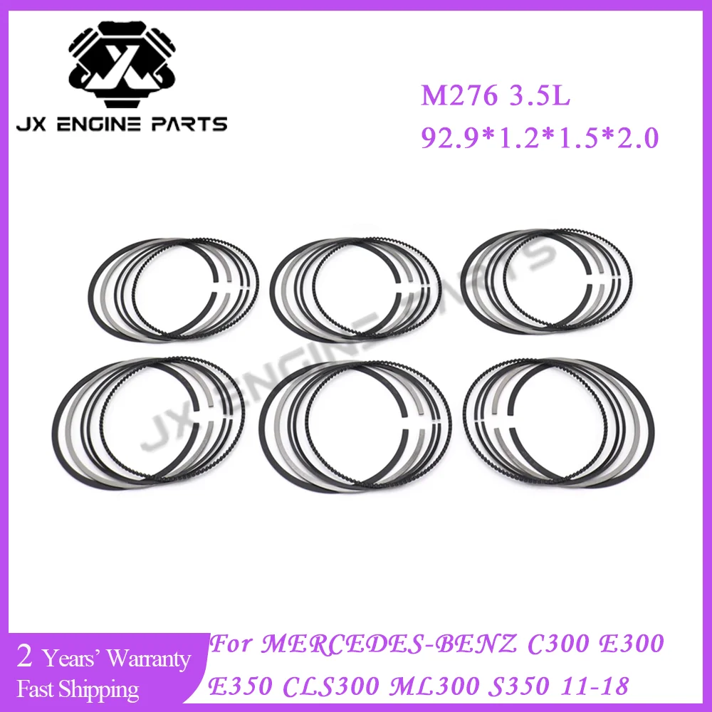 M276 Engine STD Piston Ring Set For Mercedes-Benz 3.5 C300 C350 E300 CLS300 ML300 GLE350 GLK350 R350 S350 SL350 SLK350 3.5L 11-