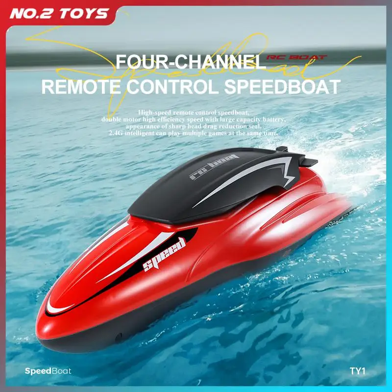 2.4Ghz Szybka łódź motorowa RC Zdalnie sterowana łódź dla dzieci Zabawki 4CH Elektryczna wodoodporna Konkurs wyścigowy Statek Prezent dla dzieci Zabawka