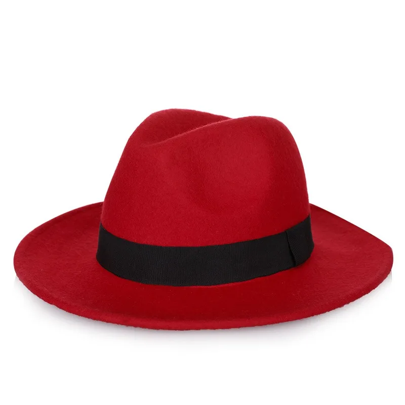 Winter Women 100% Wool Fedora Hat Vintage Gentleman Style Comfort Breathable Warm Fashion Classic Dress Hat For Daily Party Wear