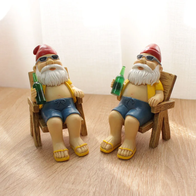 

‌Creative Dwarf Lounge Chair - Handmade Resin Garden Decor for Patio