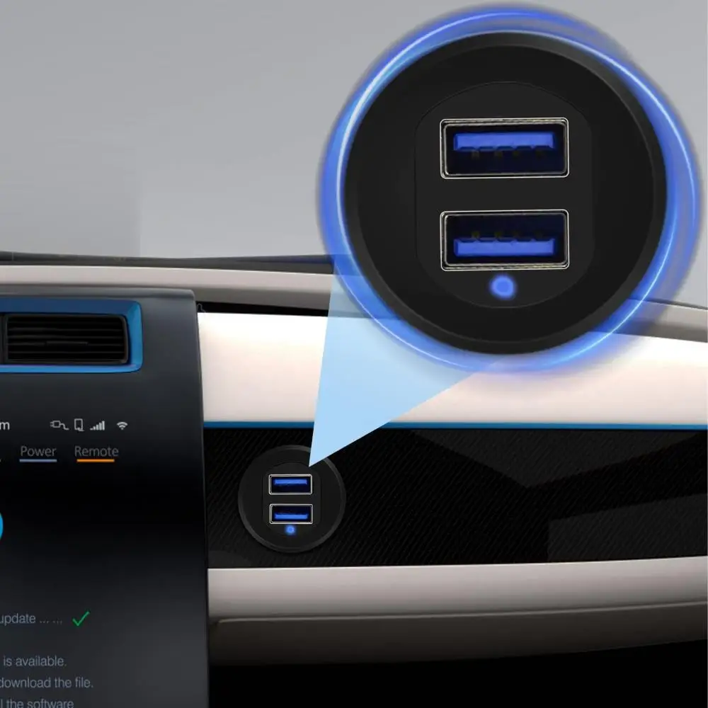 アルミ合金延長ケーブル,LEDインジケーター,USB 3.0,車,フラッシュマウント,トラック,ボート,オートバイのダッシュボード