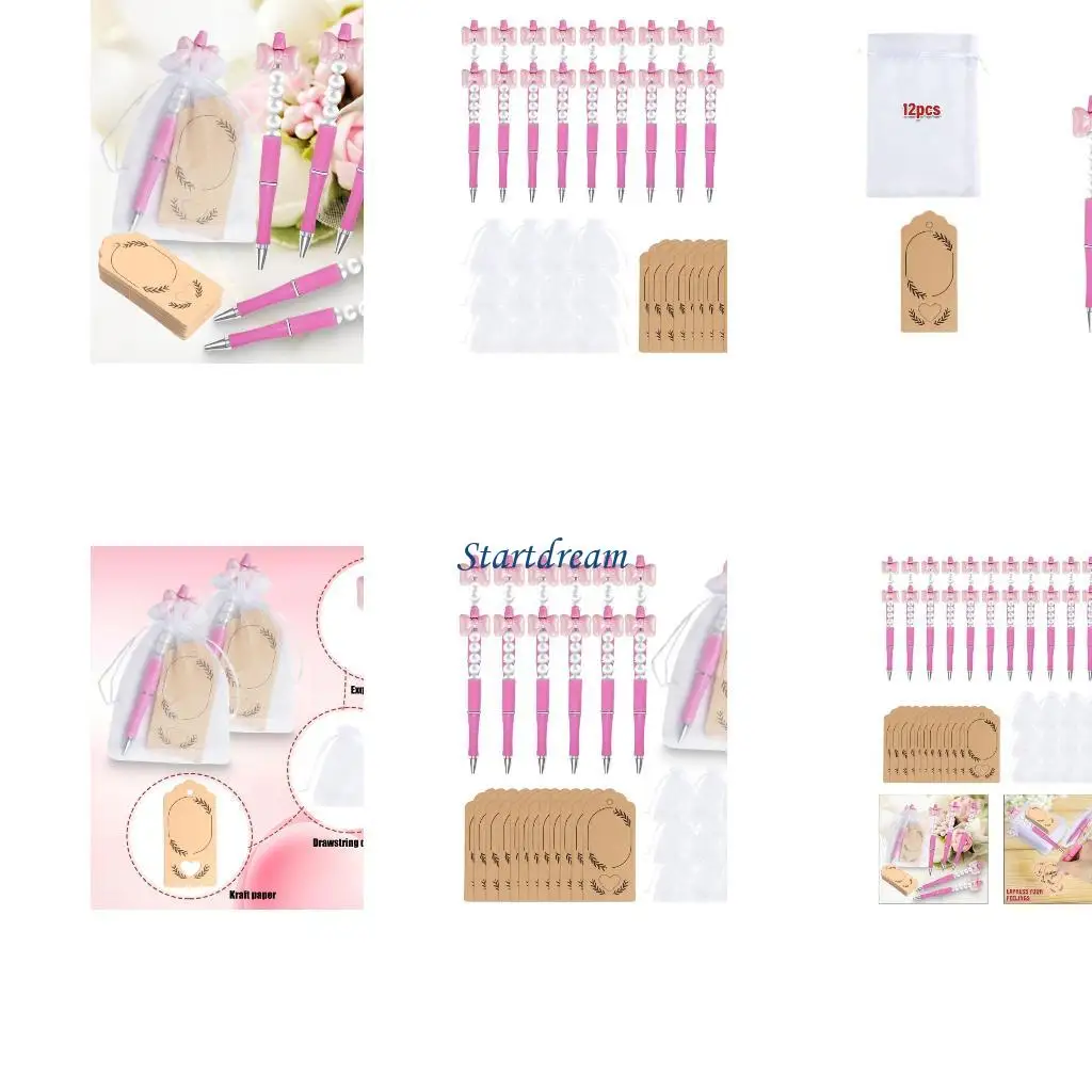 Set Of 12 Appreciation Gel Pen with Hanging Label Sealing Bag for Kids Valentines Classroom Exchange Party Game Prize K92C