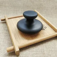1 Black Raw Stone Oil Massage Mushroom Shaped Spa Energy Stone for Body Facial Massage Stone Shaving Back Massager