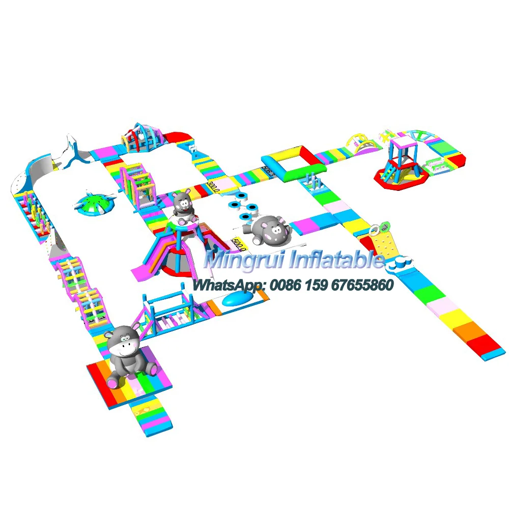 Inflatable Floating Water Park, Ocean Giant Aqua Slider for Summer, Wholesale