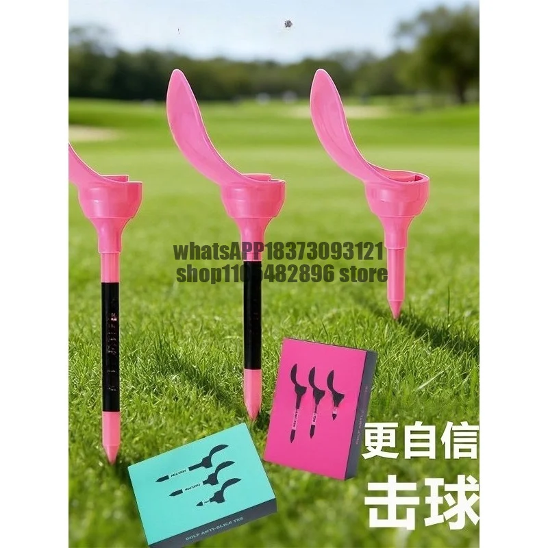 Golf Studs: Pink chair-shaped Studs, Golf Tee Petal Limit Studs