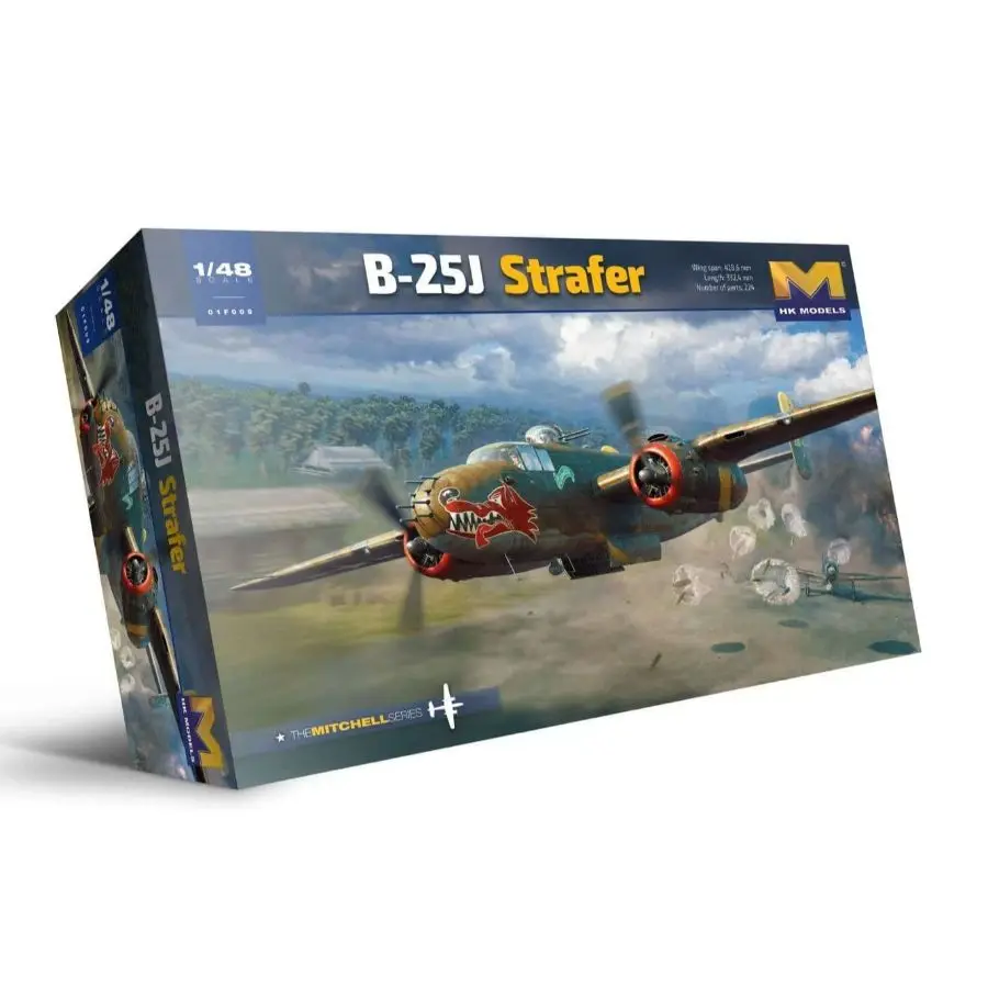 HK Model 01F009 1/48 B-25J Strafer Medium Bomber Assembly Model Kit
