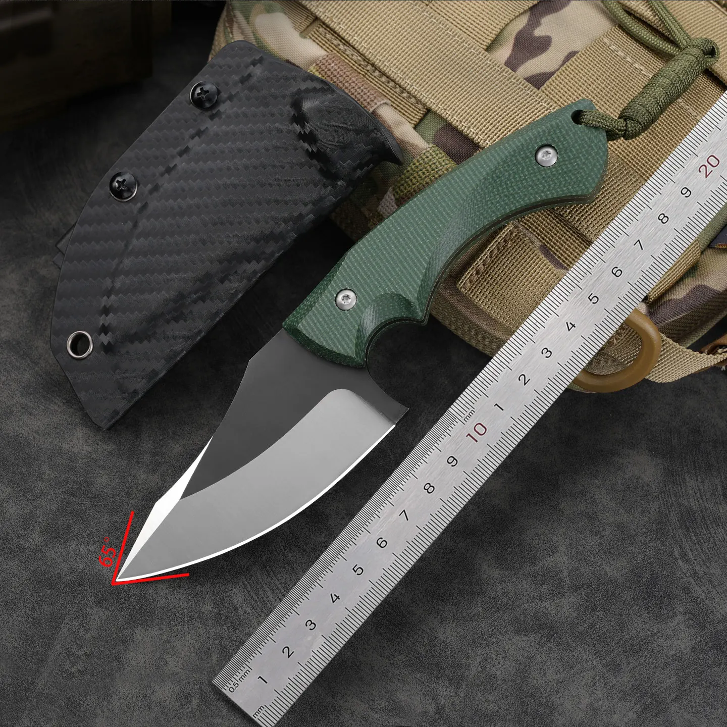 1PC high-quality fixed blade, survival blade, can be used for outdoor activities, hiking, suitable for various environments. Hig
