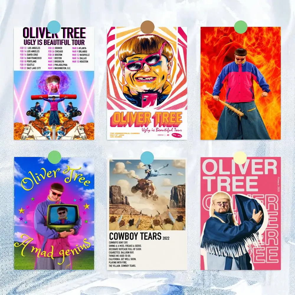 Music O-Oliver Tree Alternative Pop Singer Poster HD Wall Decor for Bedroom Living Room Dorm Bar Cafe Office Gift