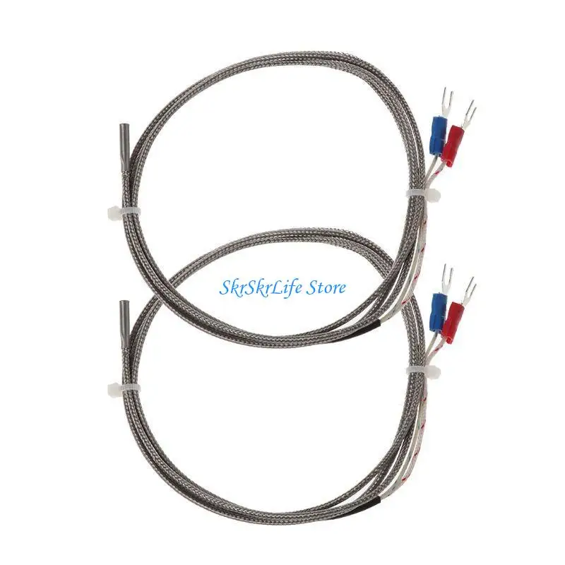 

E65E 2Pcs 1m K-Type 0 to 600 Degree Thermocouple Temperature Controller Probe