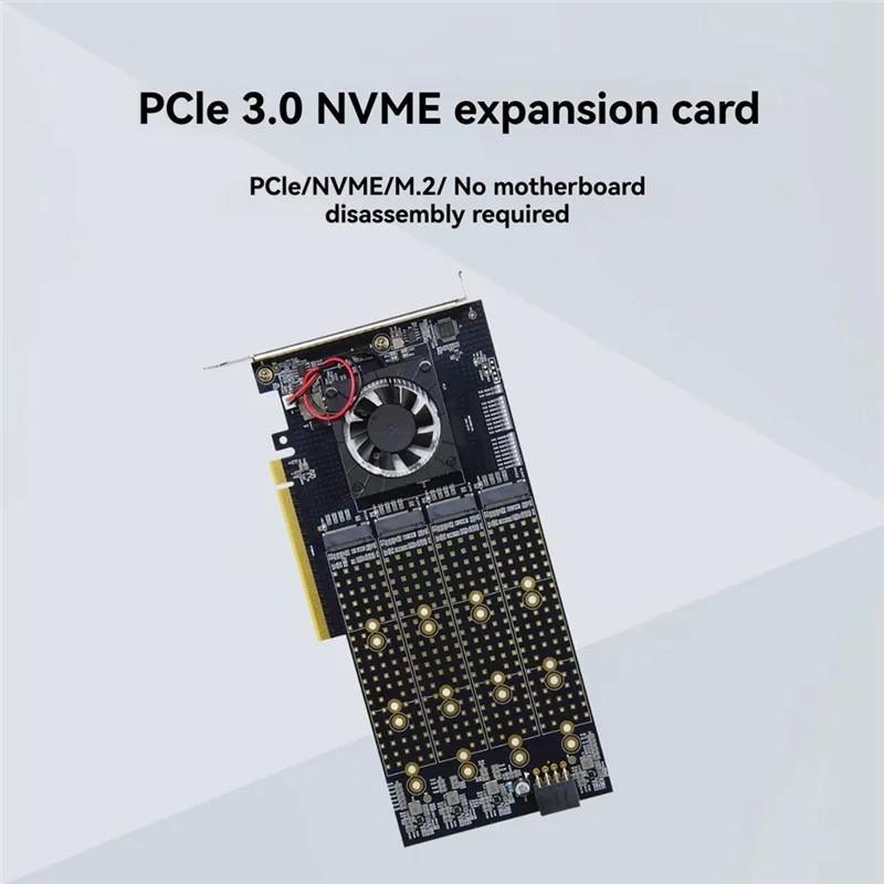 AT82-Pcle 3.0 から M.2 NVME 8 ディスク拡張カード 8 ディスク M.2 NVME 拡張カード PLX8749 フリードライブ