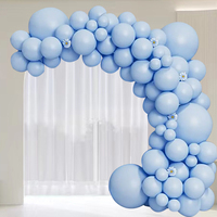 Makaron Blue Balloon 107Pcs Birthday Deco Celebration Decor Theme Event Decor Indoor Decor Party Decor Supplies
