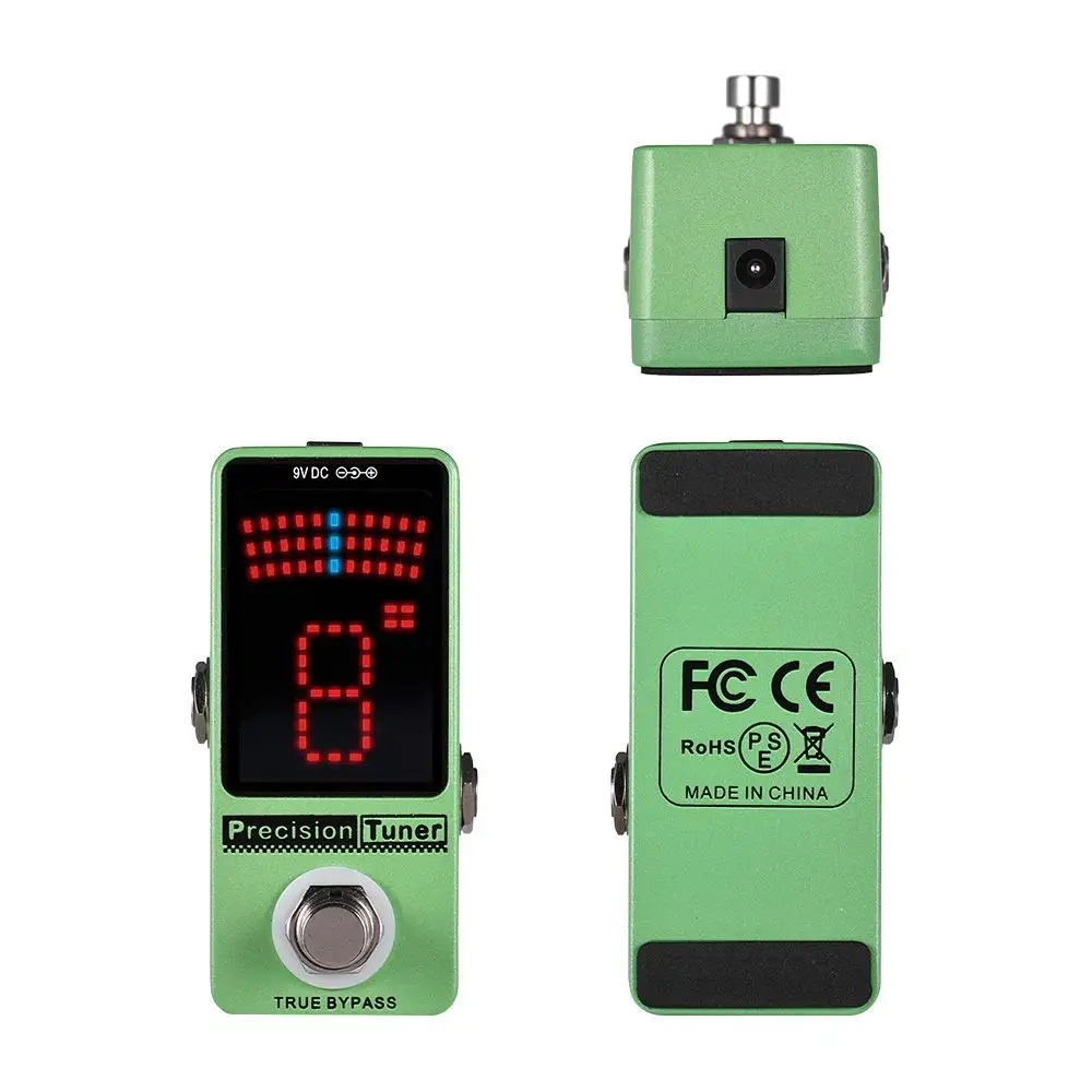 M-VAVE Precision Tuner Pedal para Guitarra, True Bypass, Display LED com True Bypass, Cuvave Cube Baby