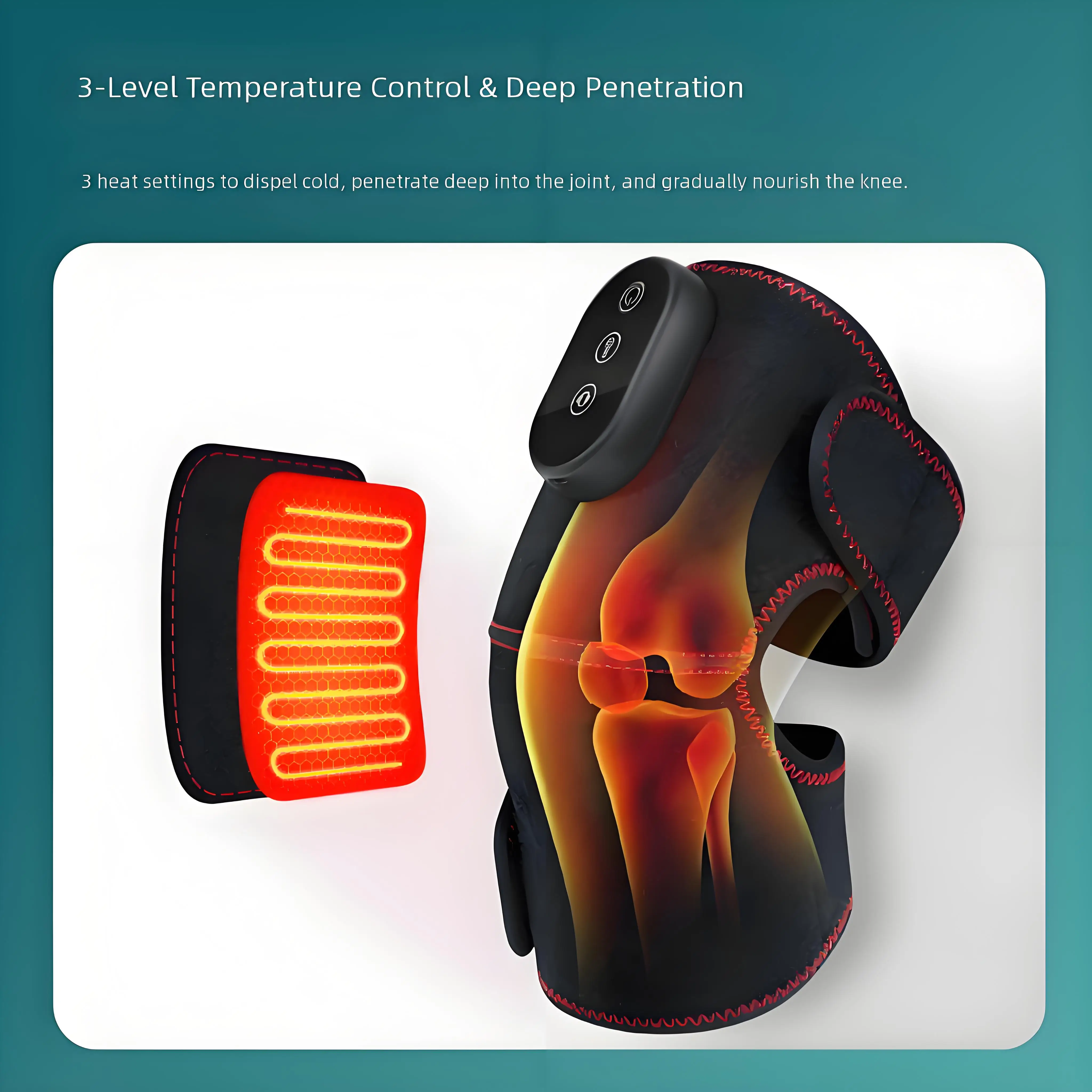 Knee Massager, Relieves Fatigue, Accelerates Blood Circulation, Soothing Warmth, Pain Relief, Cold Therapy, Leg Massage Machine