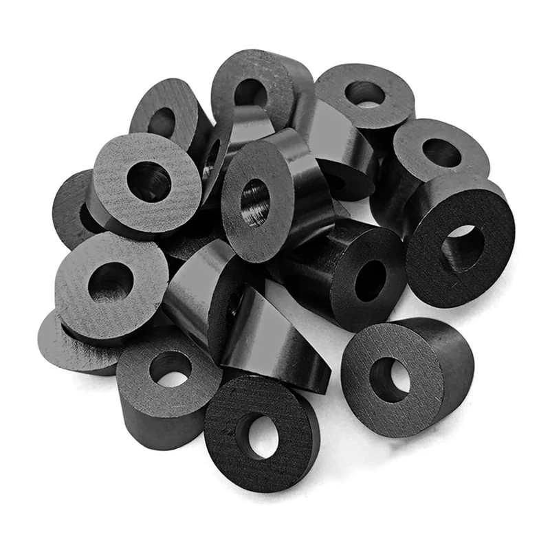 20 Pack 1/4In ID Angle Washers For Cable Railing Posts, For 1/8In 5/32In 3/16In Deck Cable Railing Cable Railing Angled