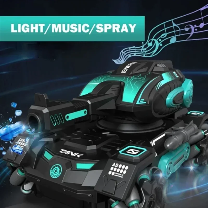 FBIL-RC سيارة رذاذ الماء 2.4G أربع عجلات حيلة خزان سيارة الصبي آلة درع لإطلاق بولو الماء #5