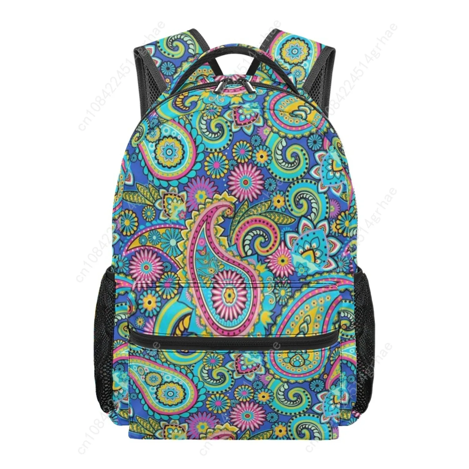 Bohemian Mandala Floral Print All-over Print Student Backpack Suitable for Travel and Camping Lightweight, and Easy To Clean