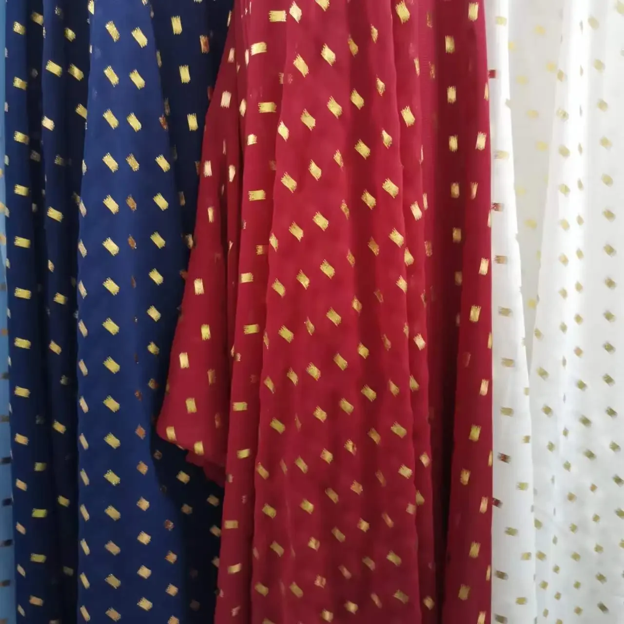 75D Bronzing Dress Cosplay Craft Patch Tissue Fabric Chiffon Dancing DIY Material Designer Use