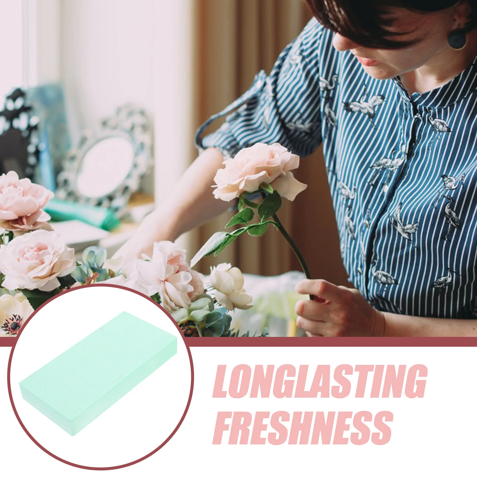 

Floral Foam Block Used for Fresh Artificial Flower Arrangements Longlasting Stable Base for Crafts Home Decor Wedding