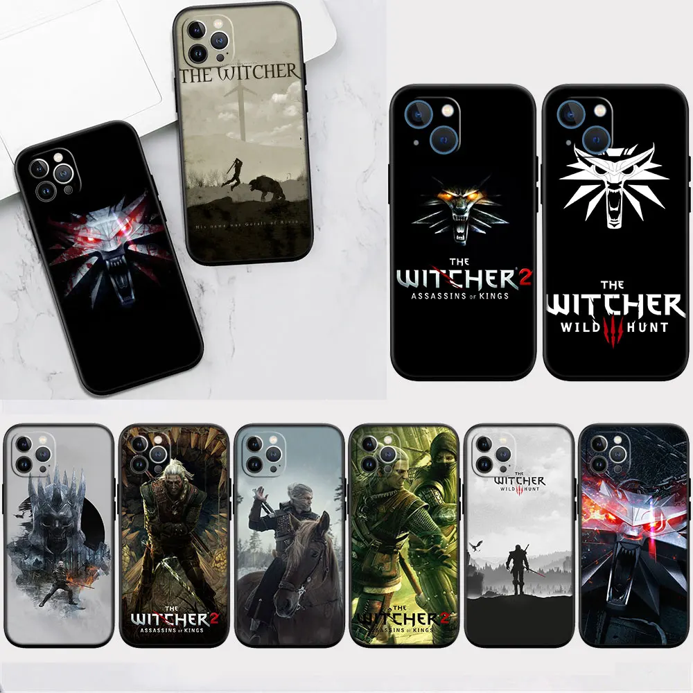 The W-Witchers Soft Silicone Case for iPhone 16 15 14 13 12 11 Pro Max Mini Plus