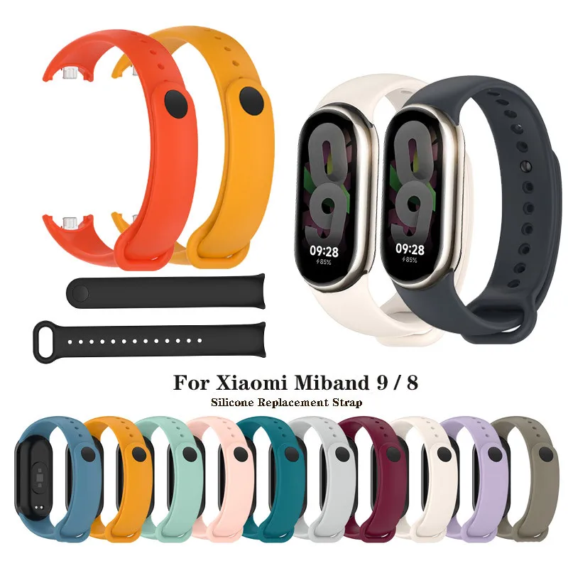 

Ремешок, совместимый с Xiaomi Mi Band 10 9 Miband 8, металлический силиконовый ремешок, умный браслет, быстросъемный браслет