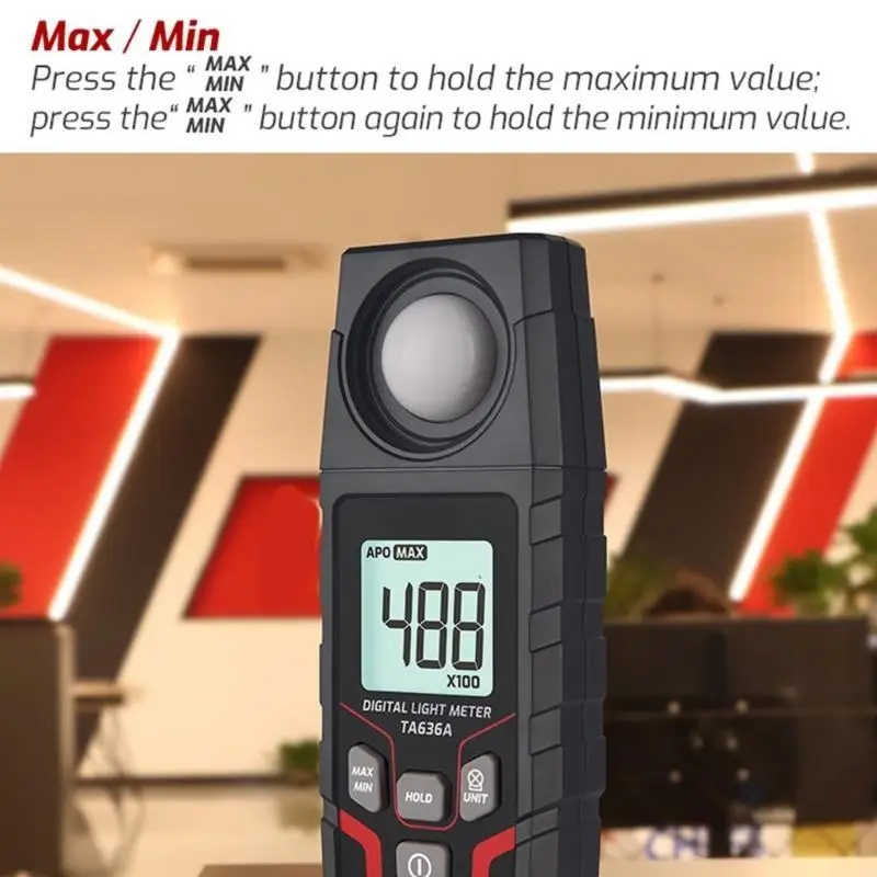 652F Multifunctional Light Meter Tester for Indoor Outdoor Use Precise Assessment and Analysis with Large Screen