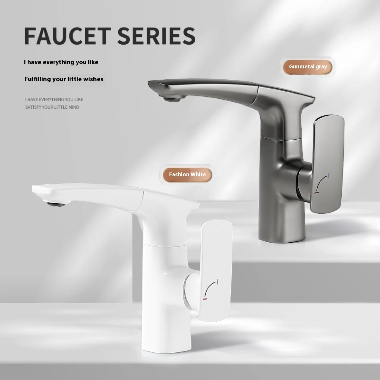

Household pull-out faucet, sink bathroom extender, splash-proof faucet, countertop basin, cold and hot water washbasin