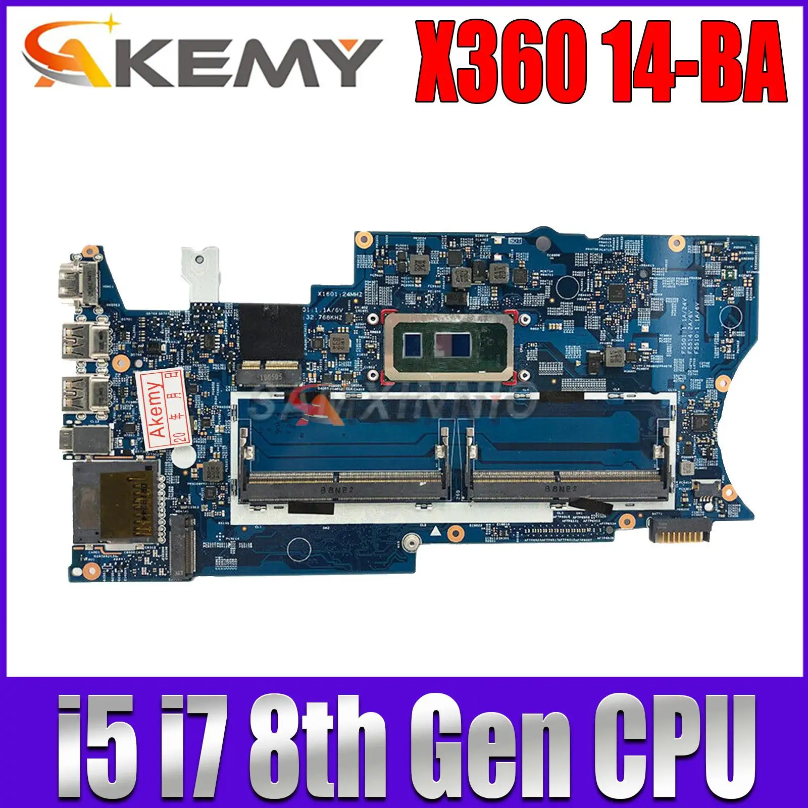 

18755-1 For HP X360 14-BA Laptop Motherboard With I5-8265U i7-8565U CPU 100% Fully Tested