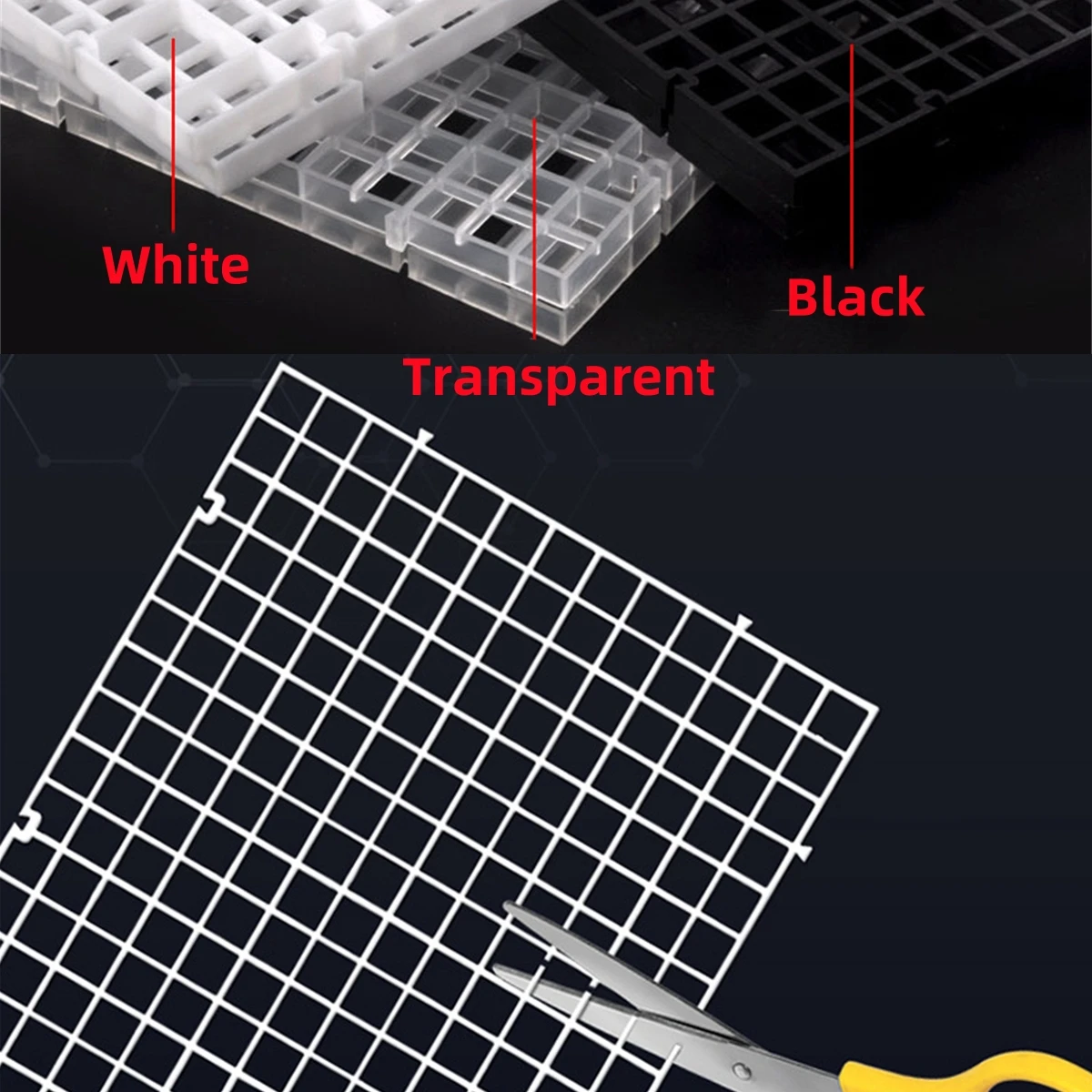 30x15cm Aquarium Multi Function Grid Plate Fish Tank Bottom Filter Grid 1cm Mesh Fish Isolation Board Decoration Stone Pad 2Pcs