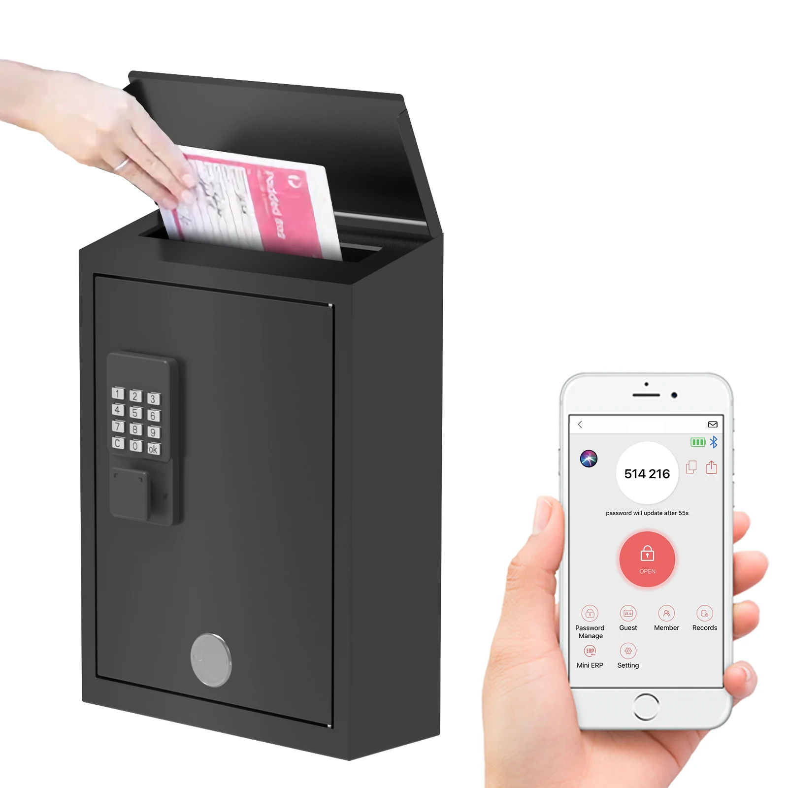 2026 Hot Sale  Modern Wall Mounted Mailbox for Residential Use with Digital Smart Lock for USPS Mail Post Box Letter Box