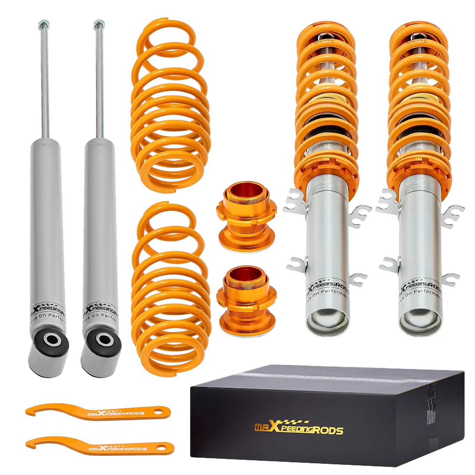 MaXpeedingrods Adjustable Coilover Kit For VW Jetta MK4 99-04 Coilovers Suspension Shock Absorbers Lowering Kit