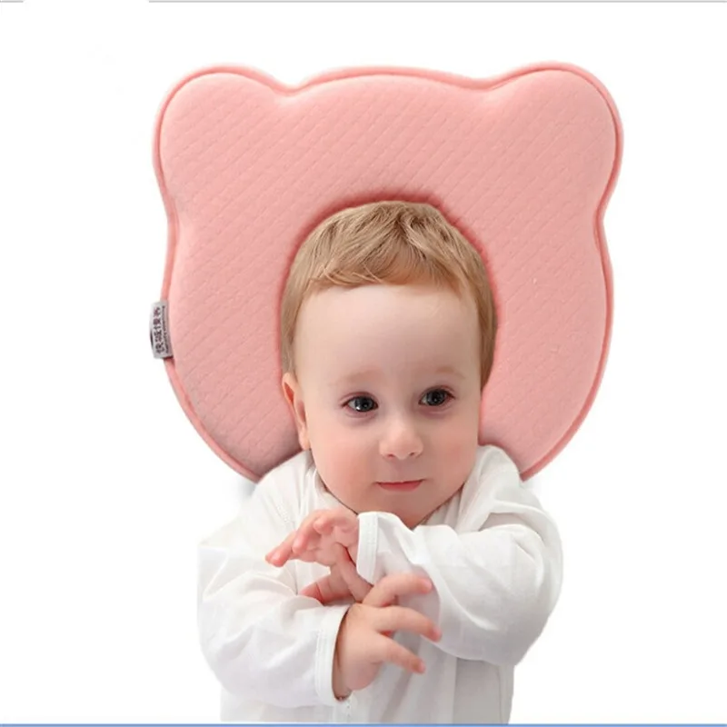 Cotton Memory Foam Baby Pillow - Newborn Center Head Pillow for Infants Soft Supportive Sleep Aid