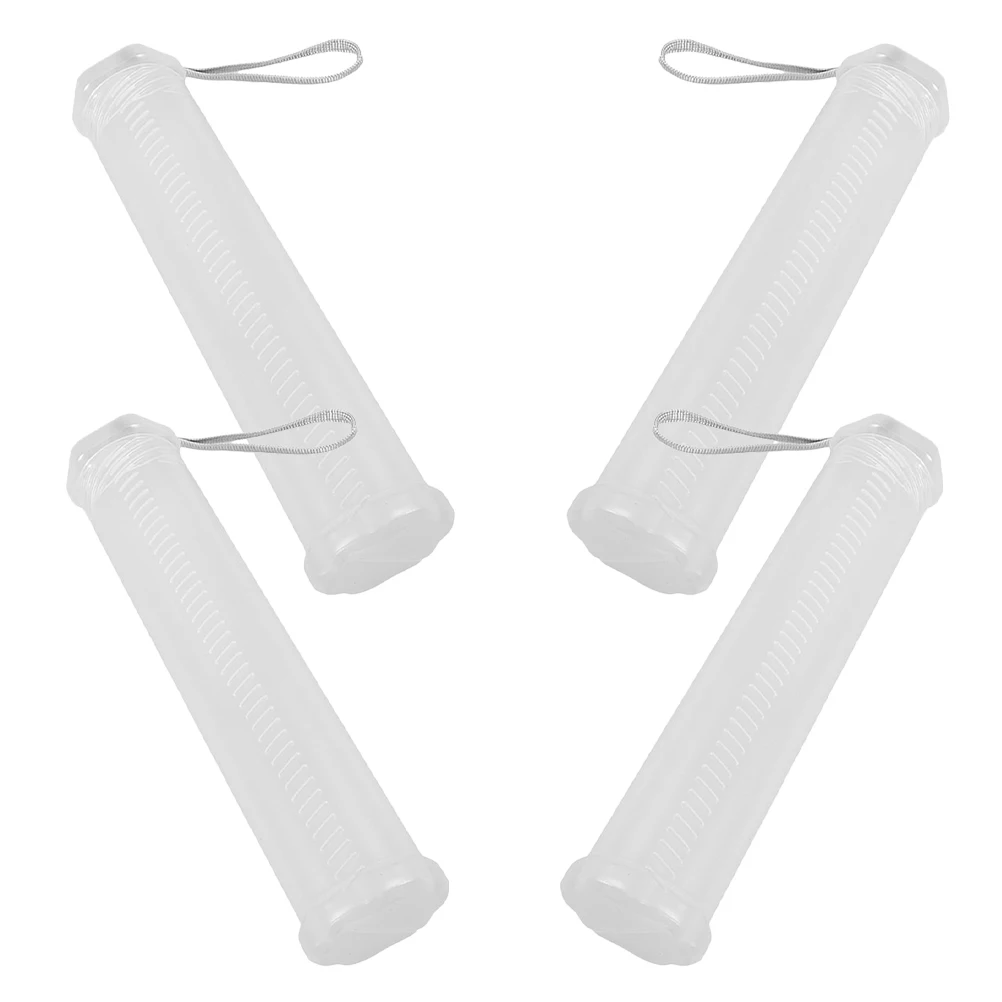 4pcs Transparent Retractable Pen Holder Paintbrush Storage Containers Multifunction Adjustable Length Efficient Storage Marker