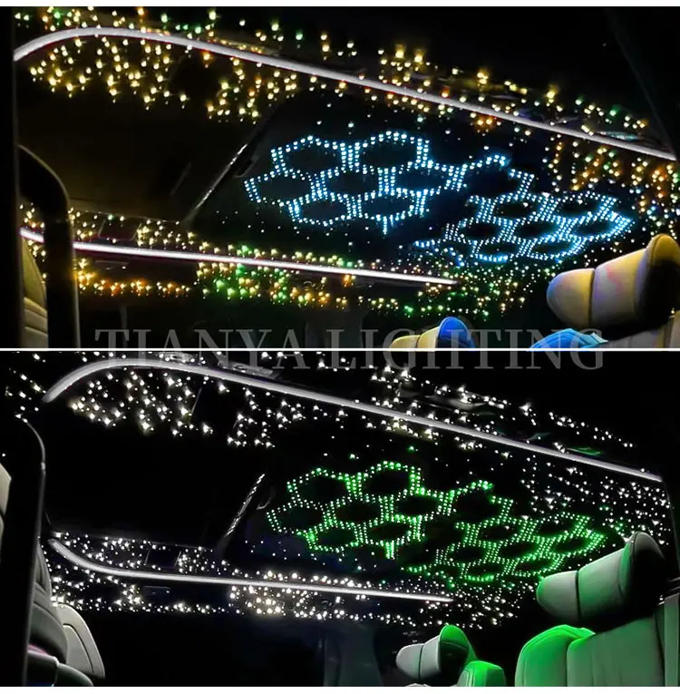 20W Funkelnder Sternenhimmel Auto-Dachhimmel-Kit Glasfaser-Licht Sternenhimmel-Dachdekoration Zweifarbige Anzeige – Detail 5