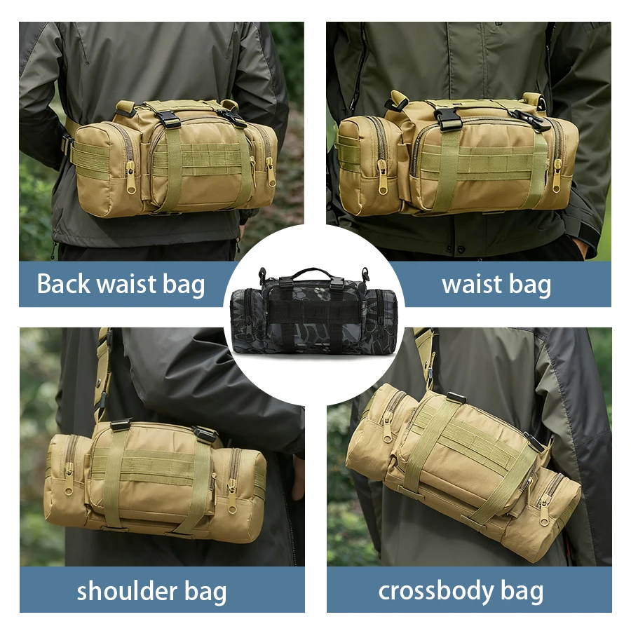 Multifunktionale Outdoor-Sport-Hüfttasche, Tasche für Fotoausrüstung, tragbar und verschleißfest zum Wandern und Radfahren – Detail 8