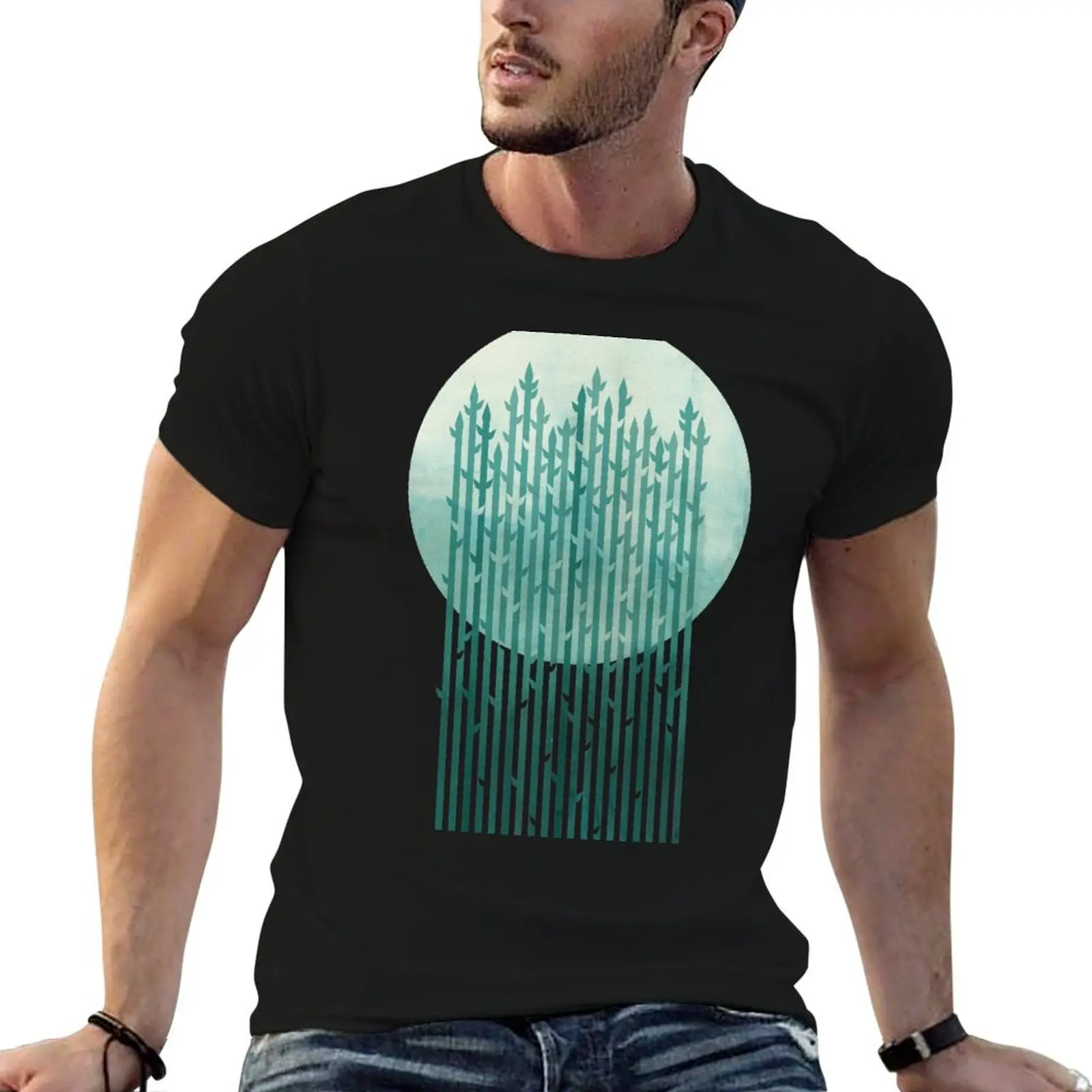 Misty Morning T-Shirt Casual Loose Fit Short Sleeve T-Shirt