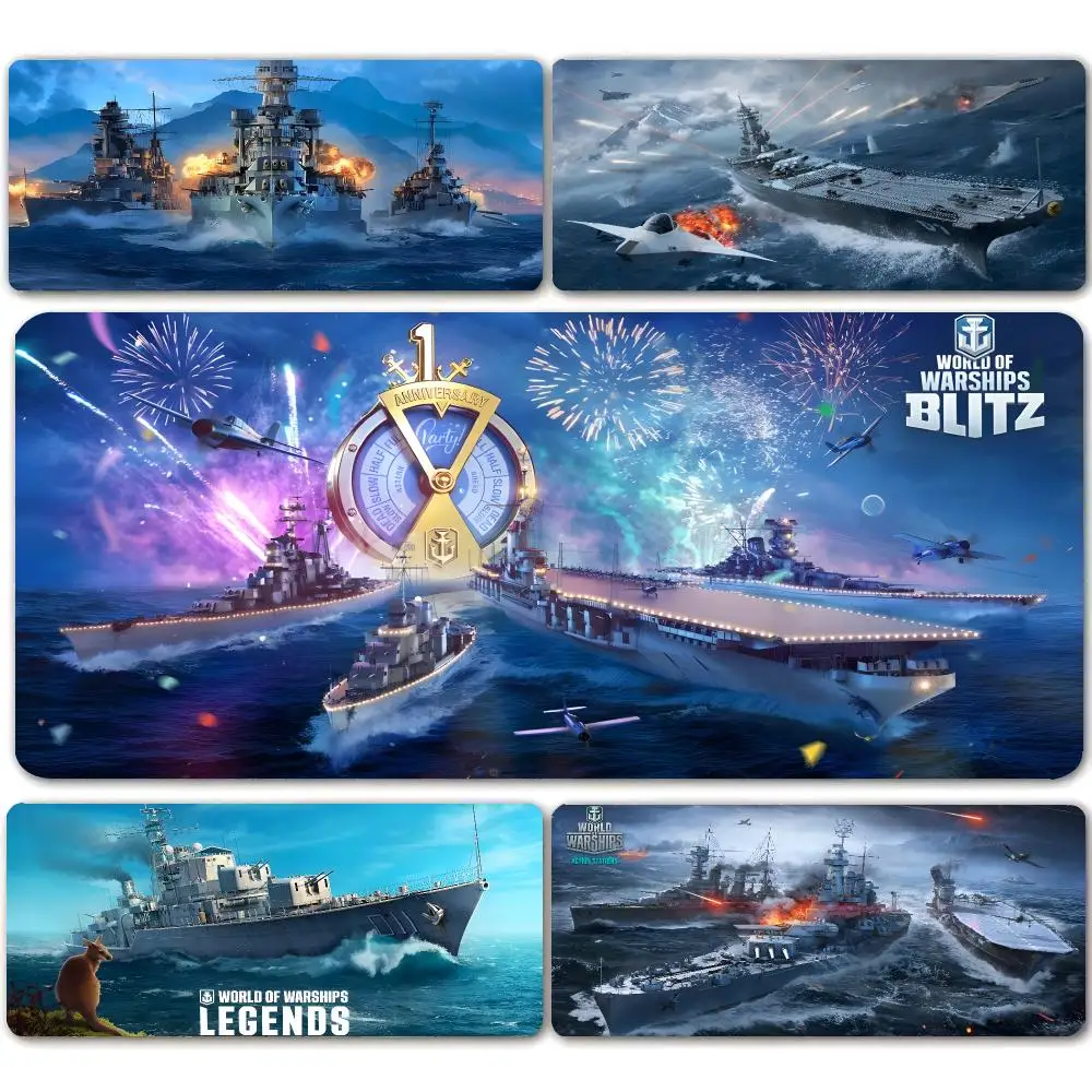 World Of Warships Mouse Pad Mouse Pad Anti-Slip Rubber Base Extended Desk Mat For Gamers Office Computer Accessories