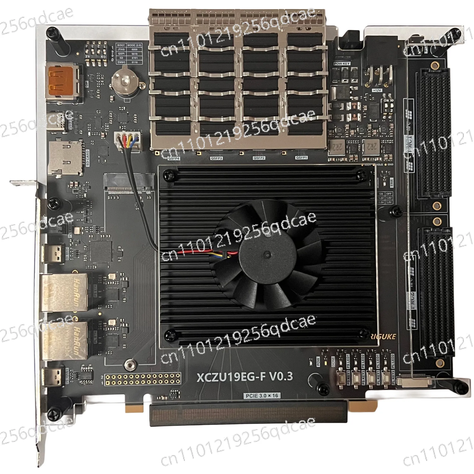 FPGA development board MPSoC XCZU19EG FMC HPC QSFP28 100G optical port PCIE3.0