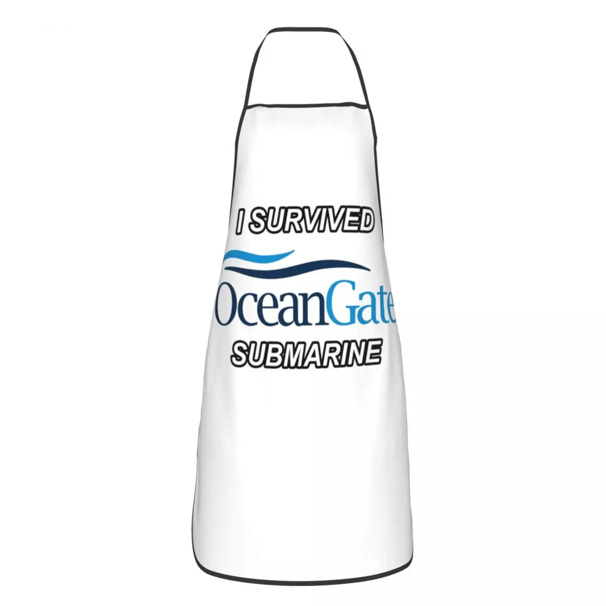 Custom Bib I Survived OceanGates Titan Submarine Aprons Men Women Unisex Adult Chef Kitchen Cooking Tablier Cuisine Painting