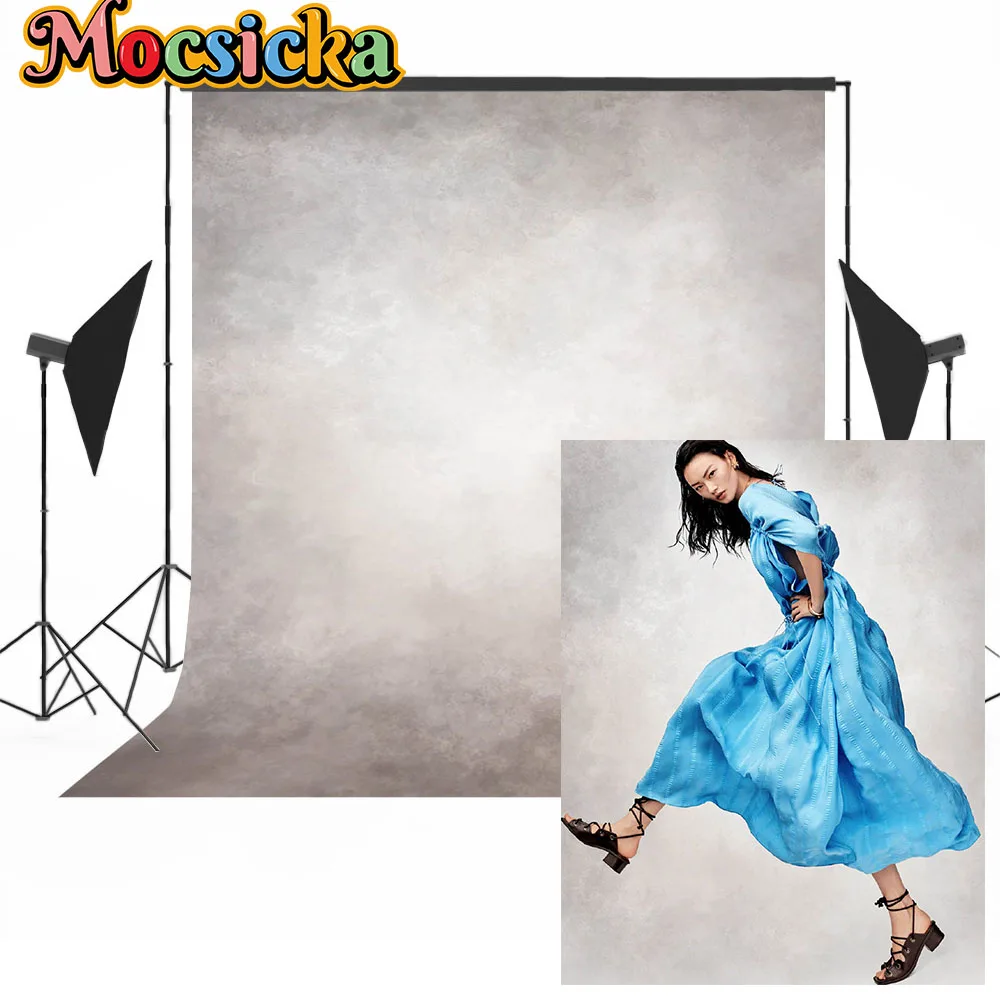 

Mocsicka Photographier Background Props Gradient Gray-white Combination Children Women Portrait Art Studio Photocall Photography