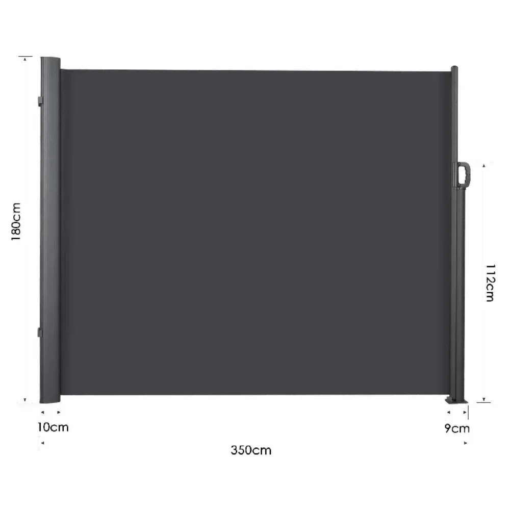 Intrekbare zijluifel Tuin Zonnescherm Scherm Privacy Divider Dek Windhek Zwembadschuur Luifel PU-gecoat