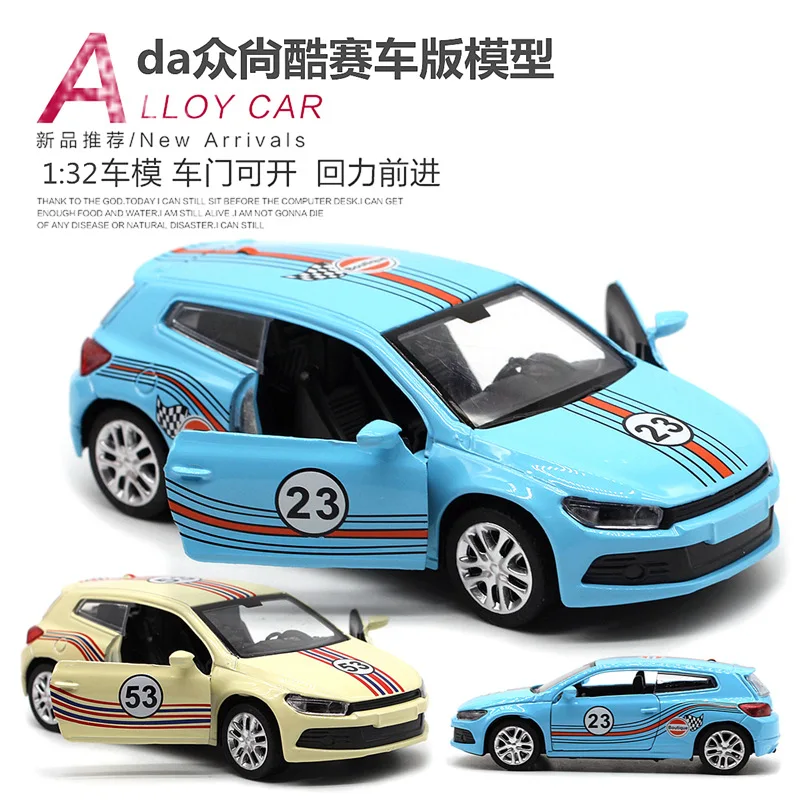 1:32 Scirocco Racing car model Pull back open doors car models hot selling new products children's toys gifts