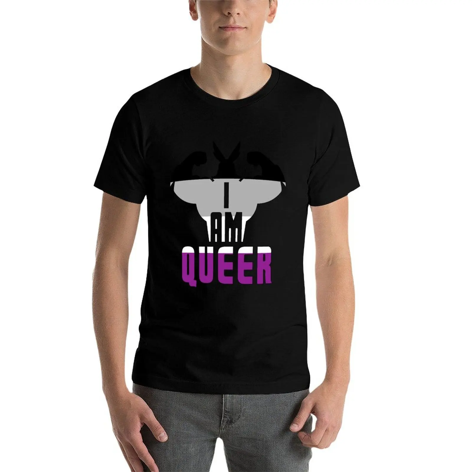 

I Am Queer!' - All Might Asexual Pride Flag T-Shirt graphic t shirts for man man tshirt T-Shirt