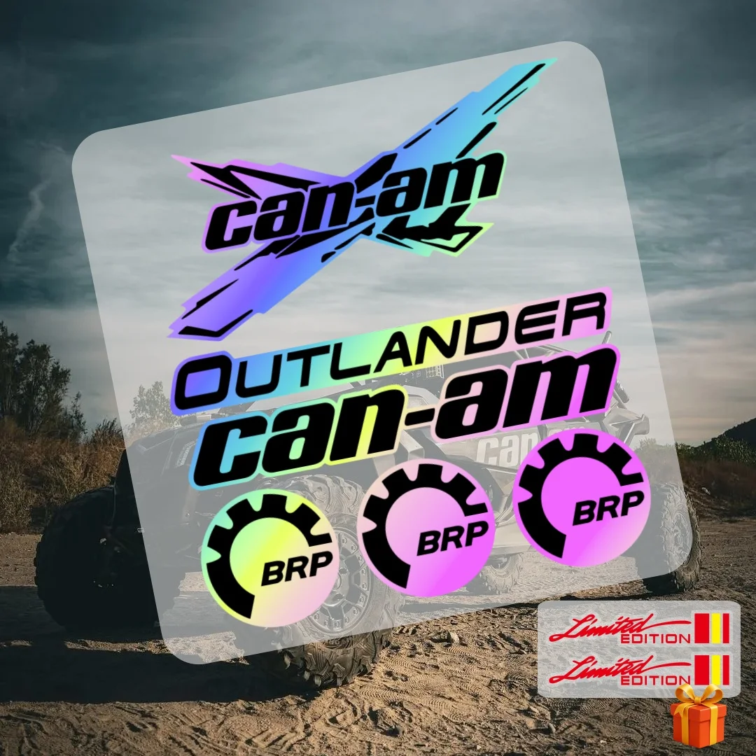 For BRP CAN-AM Decal OUTLANDER ATV UTV SSV Stickers Vehicles Rotax Pvc Racing Power Sport Reflective Sticker Quad Accessories