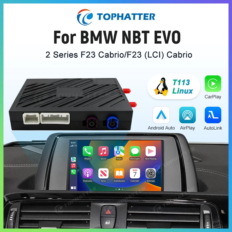 

Wireless CarPlay Android Auto Adapter for BMW 2 Series F22 F23 NBT System Keep Original iDrive Screen Navigation Musi
